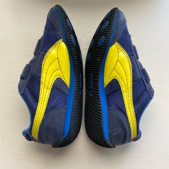 Boys Navy/Yellow Puma Sneakers Size 11.5 - Picture 5 of 8